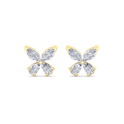 Butterfly Bloom Diamond Stud Earrings