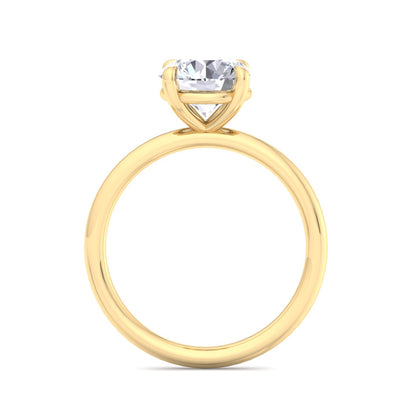 Bague Liberty avec diamant rond de 2 carats