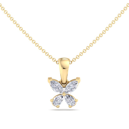 Butterfly Bloom Diamond Pendant (Chain Sold Separately)