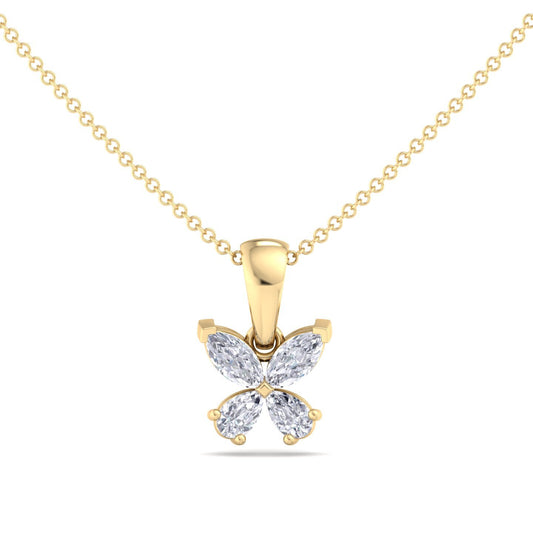 Butterfly Bloom Diamond Pendant (Chain Sold Separately)