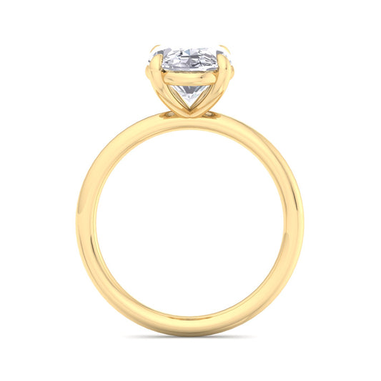 Bague Liberty avec diamant ovale de 3 carats