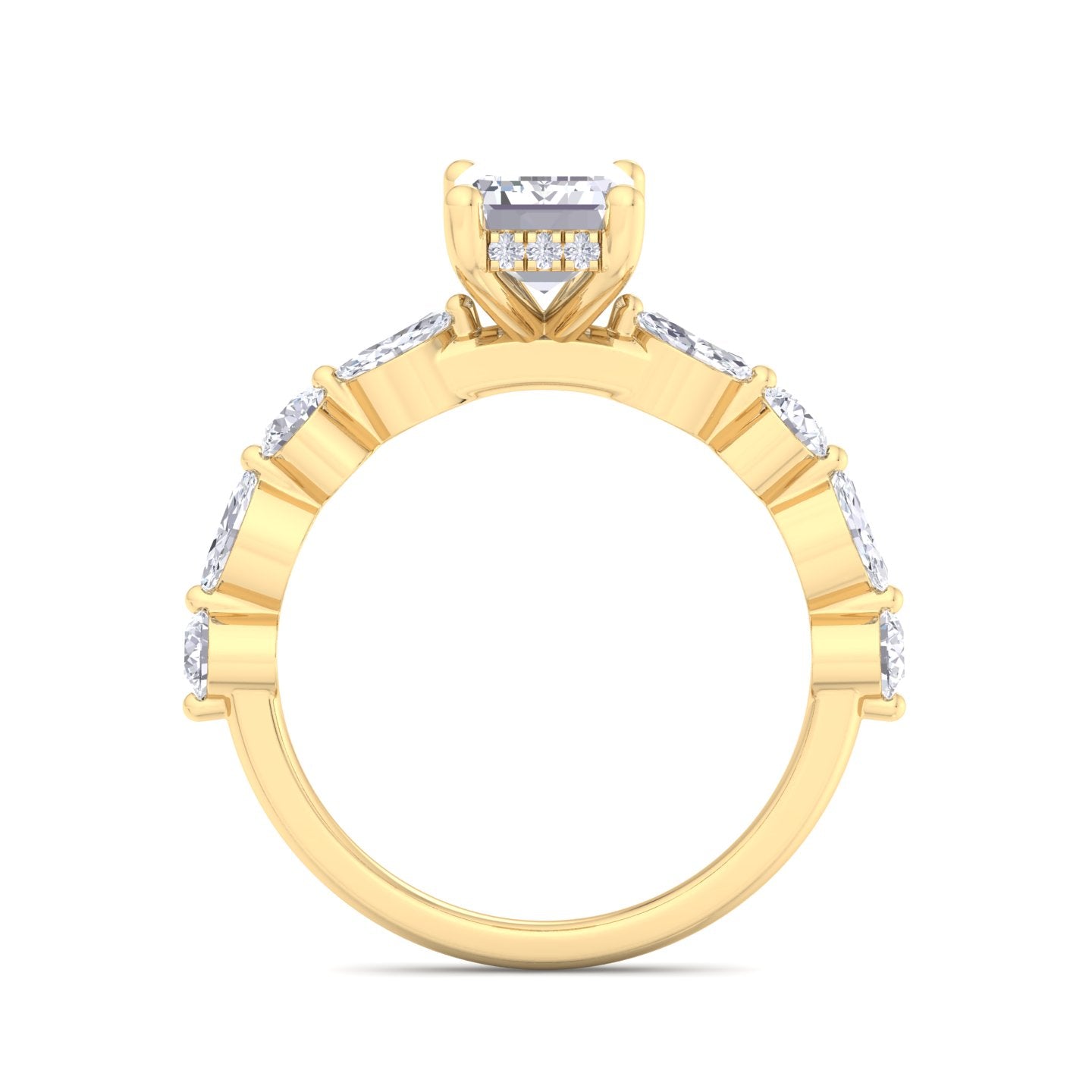 florence plus emerald diamond ring