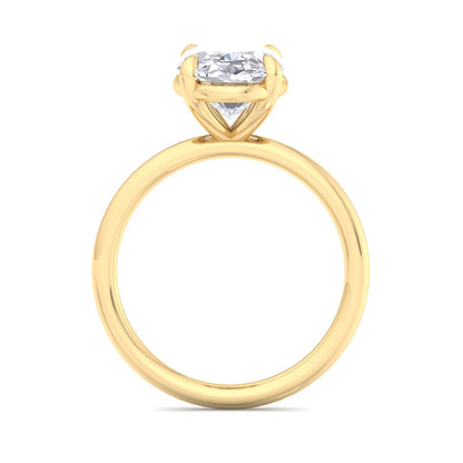 Bague Liberty avec diamant ovale de 4 carats