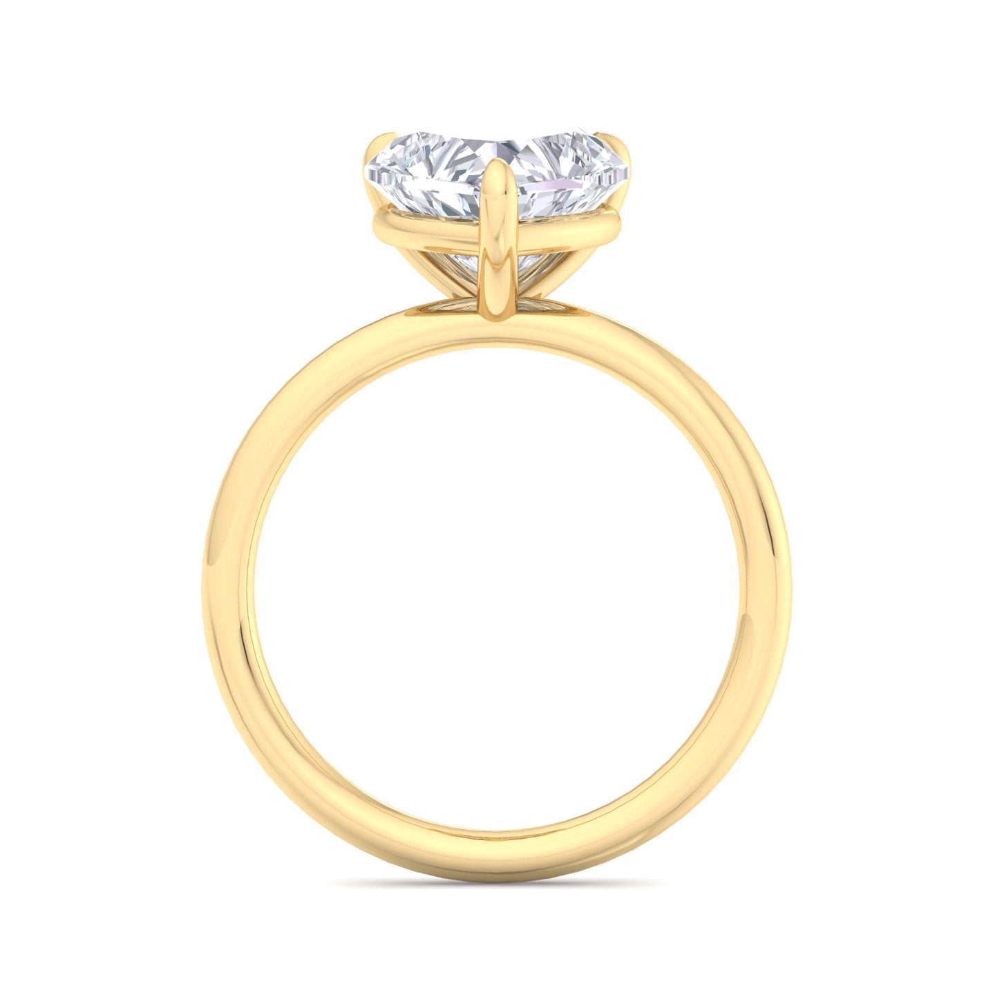 bague liberty en diamant 3 carats en forme de cœur