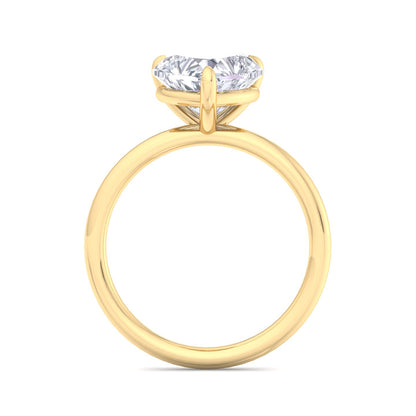 Bague Liberty en diamant 3 carats en forme de cœur