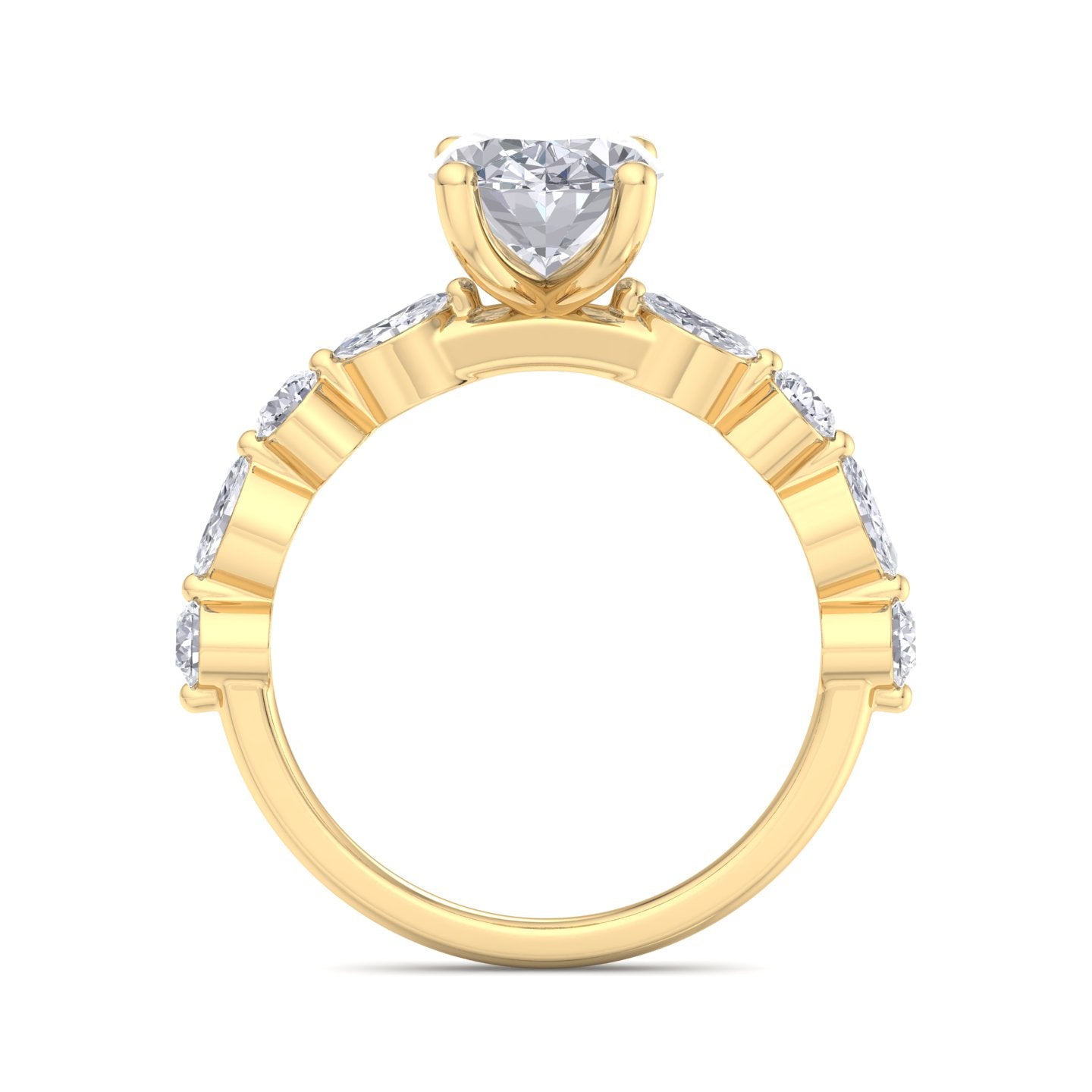 florence oval diamond ring