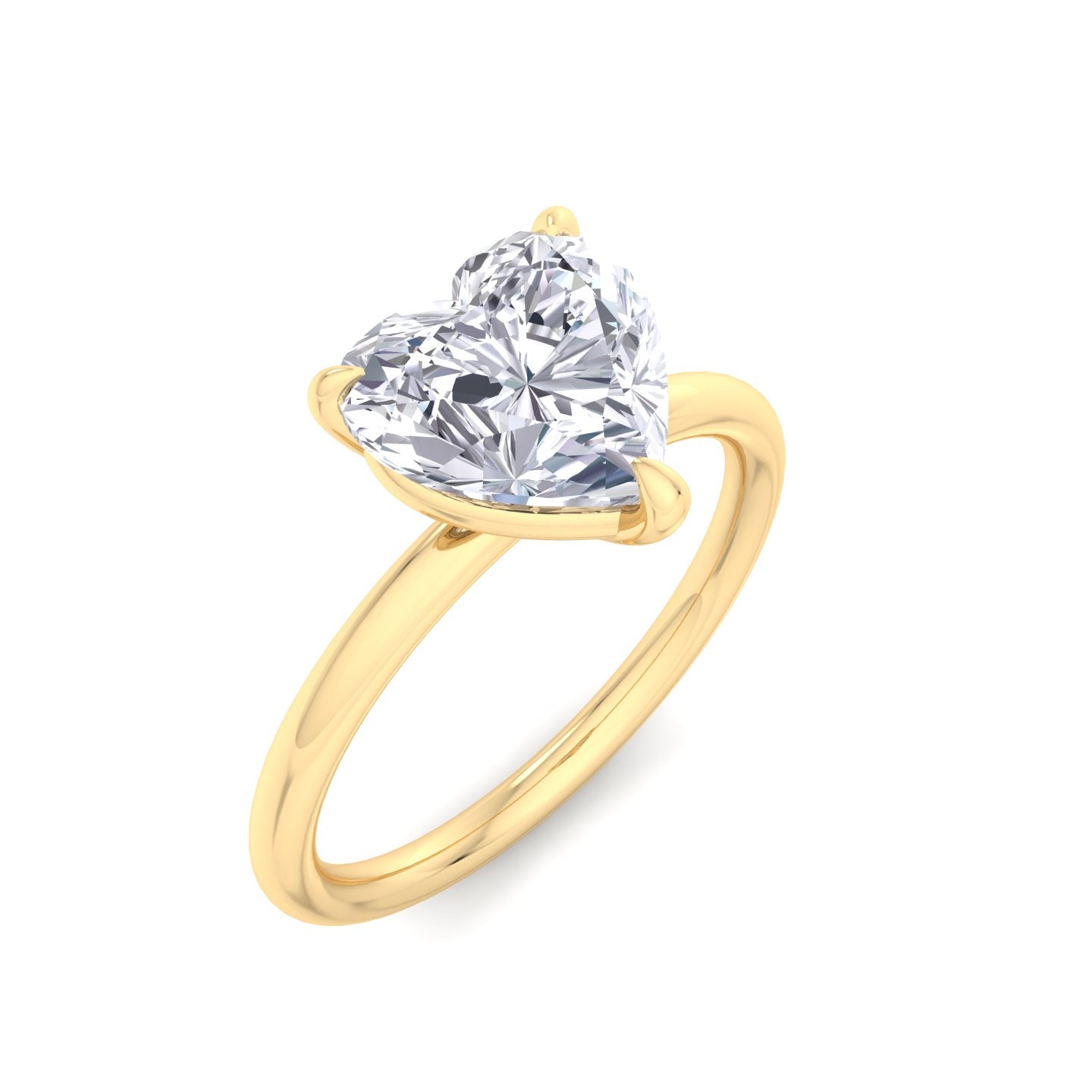 bague liberty en diamant de 2 carats en forme de cœur