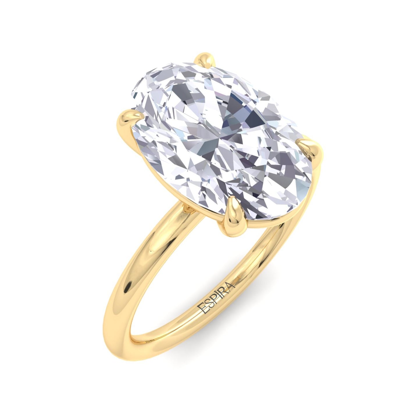 bague liberty avec diamant ovale de 3 carats