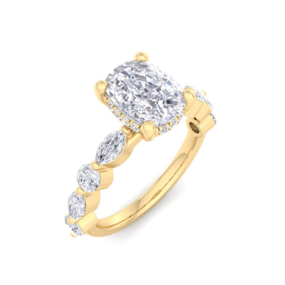 Florence Plus Cushion Diamond Ring