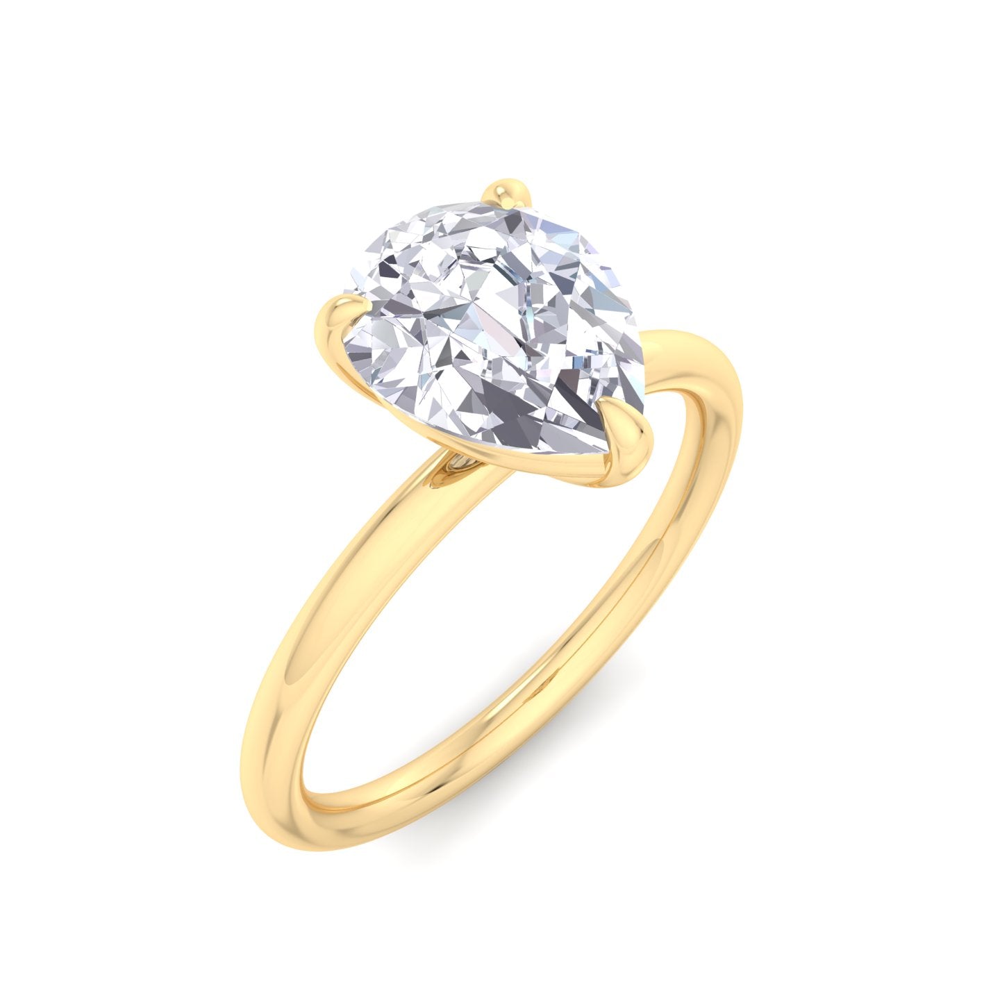 bague liberty en diamant poire de 2 carats