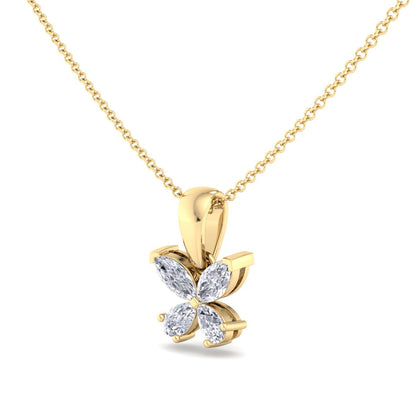 Butterfly Bloom Diamond Pendant (Chain Sold Separately)