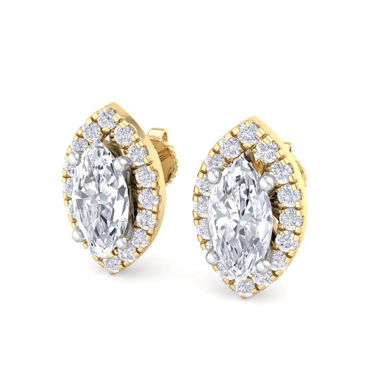 Detachable Marquise Solitaire Earrings