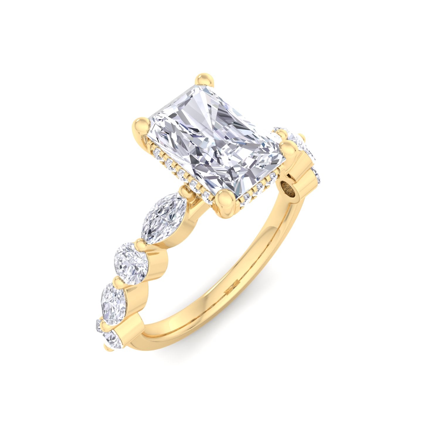 florence plus radiant diamond ring