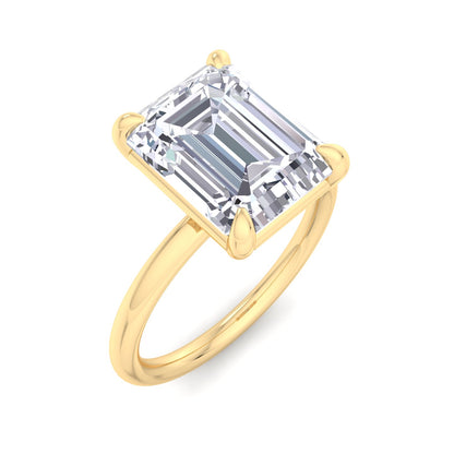 Bague Liberty avec diamant émeraude 4 carats