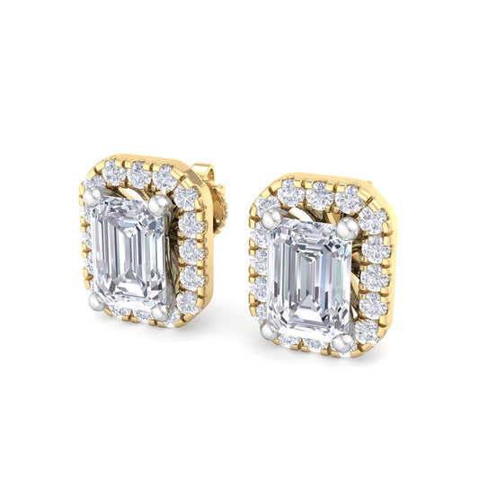 Detachable Emerald Solitaire Earrings