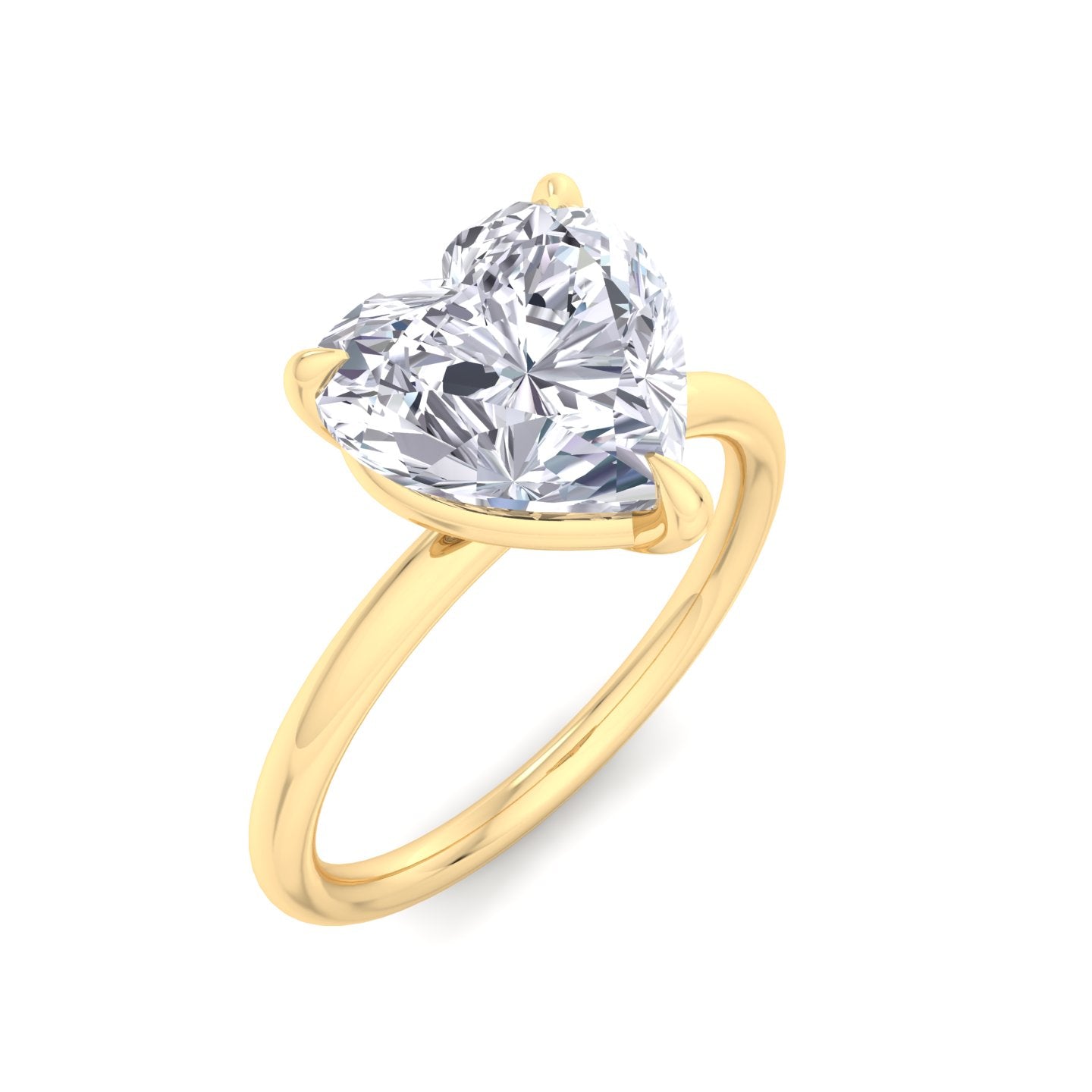 bague liberty en diamant 3 carats en forme de cœur