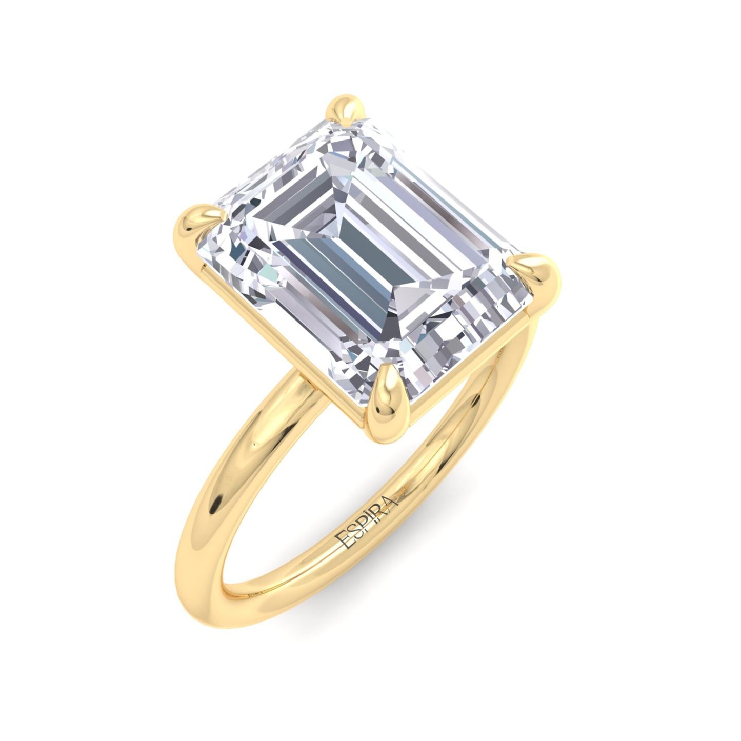 bague liberty avec diamant émeraude 4 carats