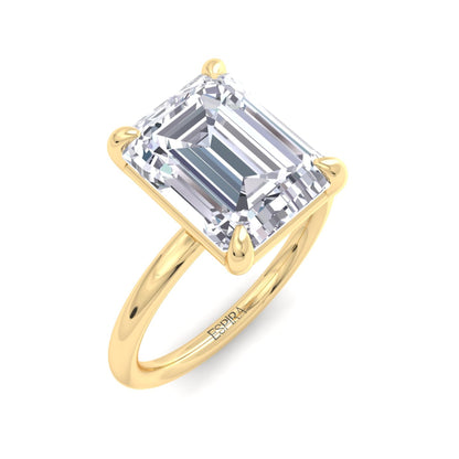 Bague Liberty avec diamant émeraude 4 carats