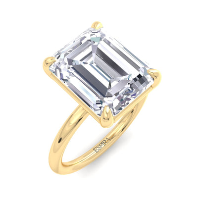 Bague Liberty avec diamant émeraude 4 carats