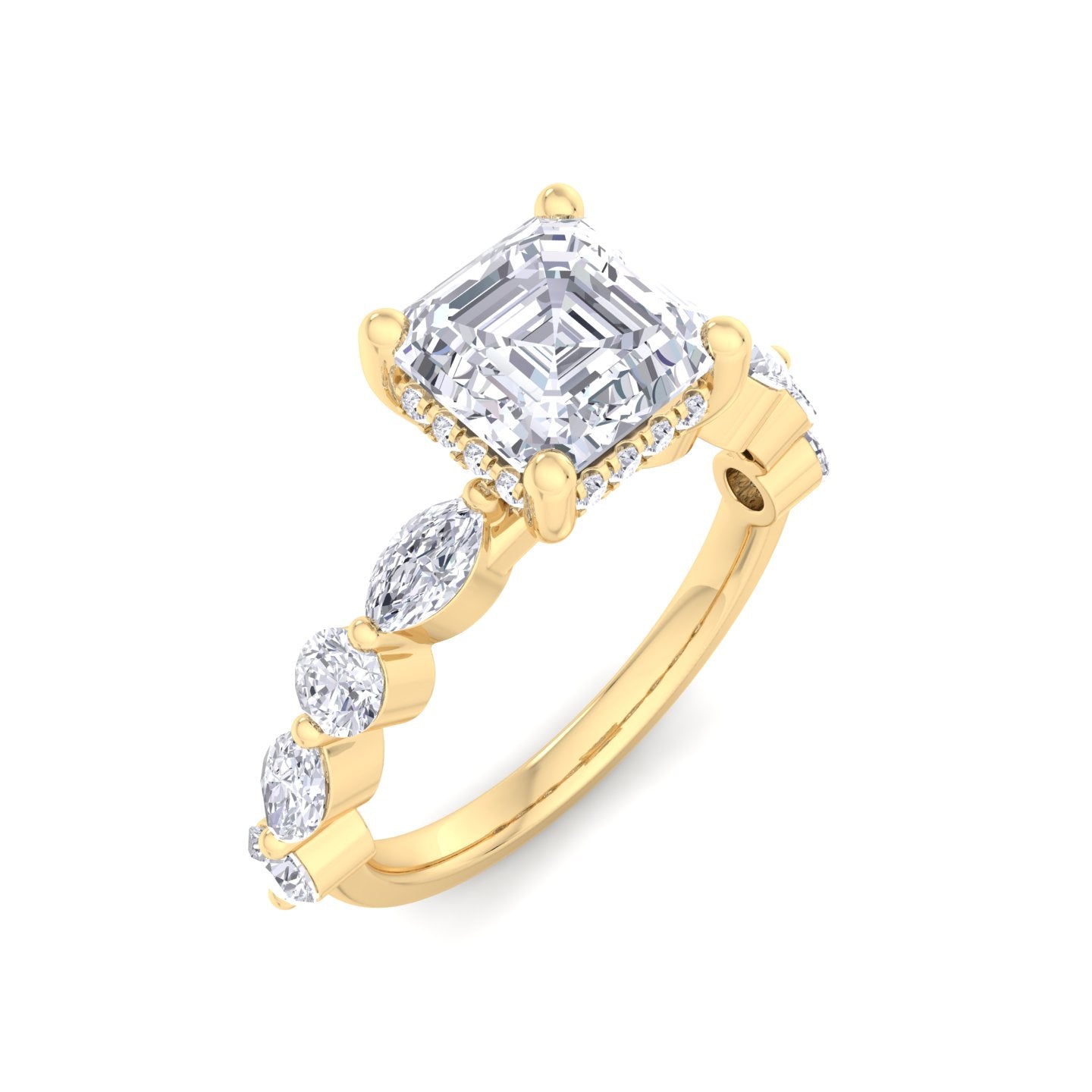 florence plus asscher diamond ring