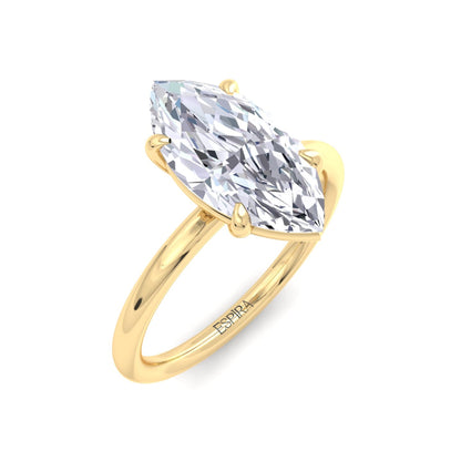 Bague Liberty avec diamant marquise de 2 carats