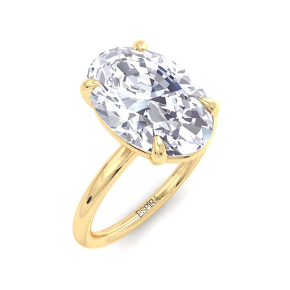 Bague Liberty avec diamant ovale de 4 carats