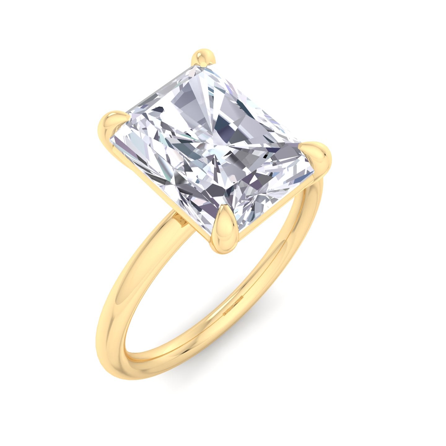 bague liberty avec diamant radiant de 4 carats