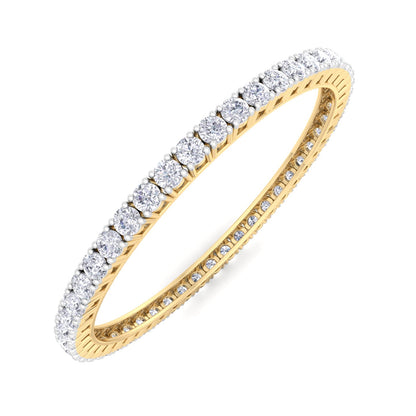 25 Pointer Round Cut Lab Grown Diamond Bangle