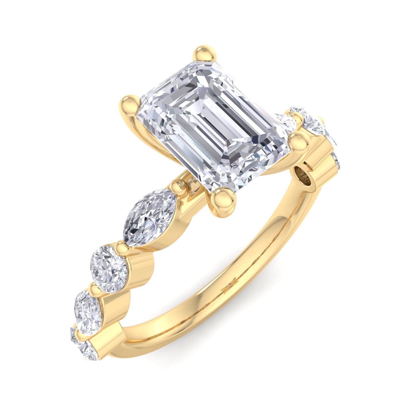 florence emerald diamond ring