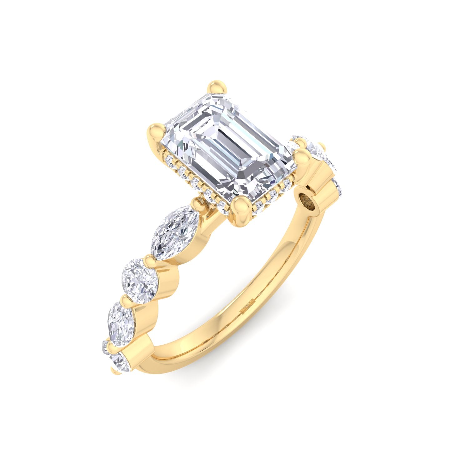 florence plus emerald diamond ring