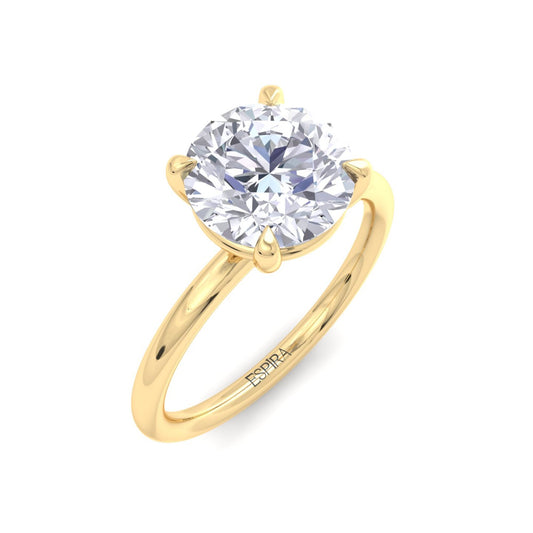 Bague Liberty avec diamant rond de 2 carats