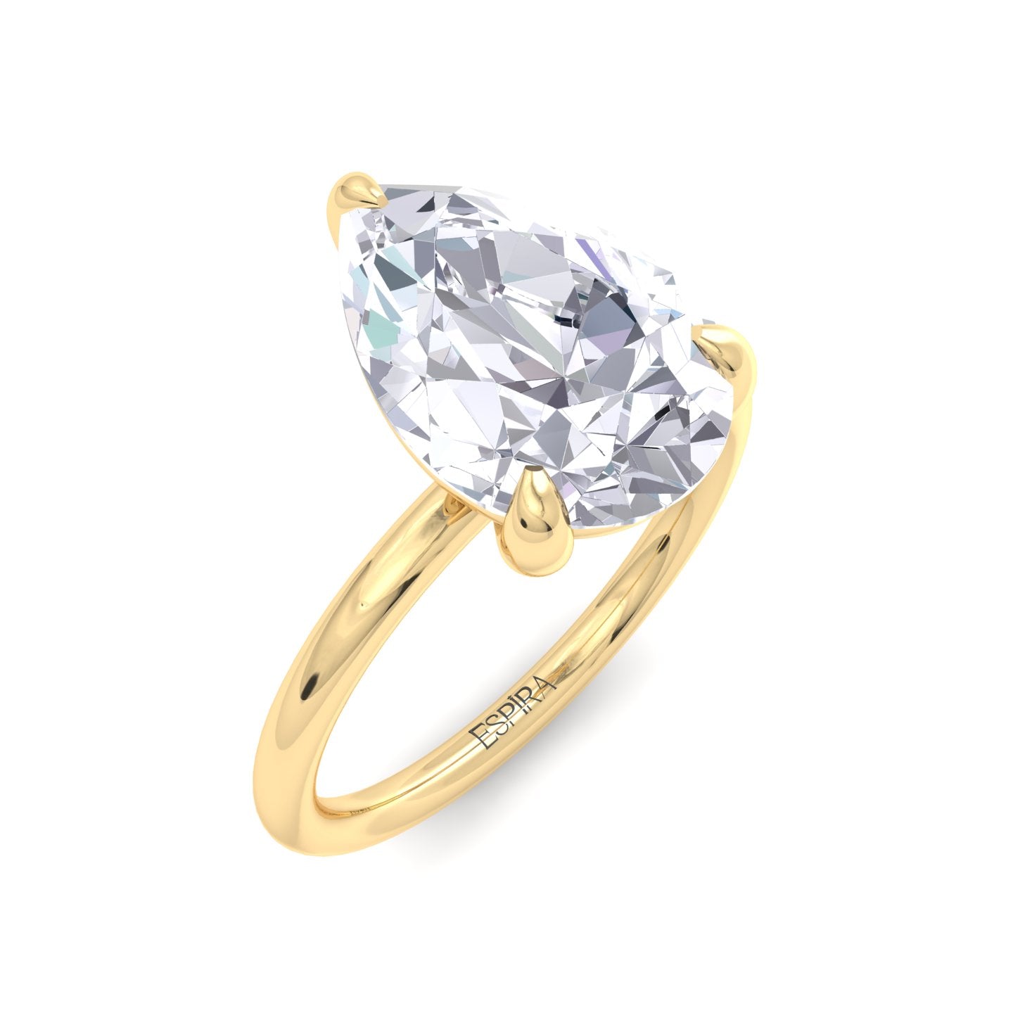 bague liberty en diamant poire de 3 carats