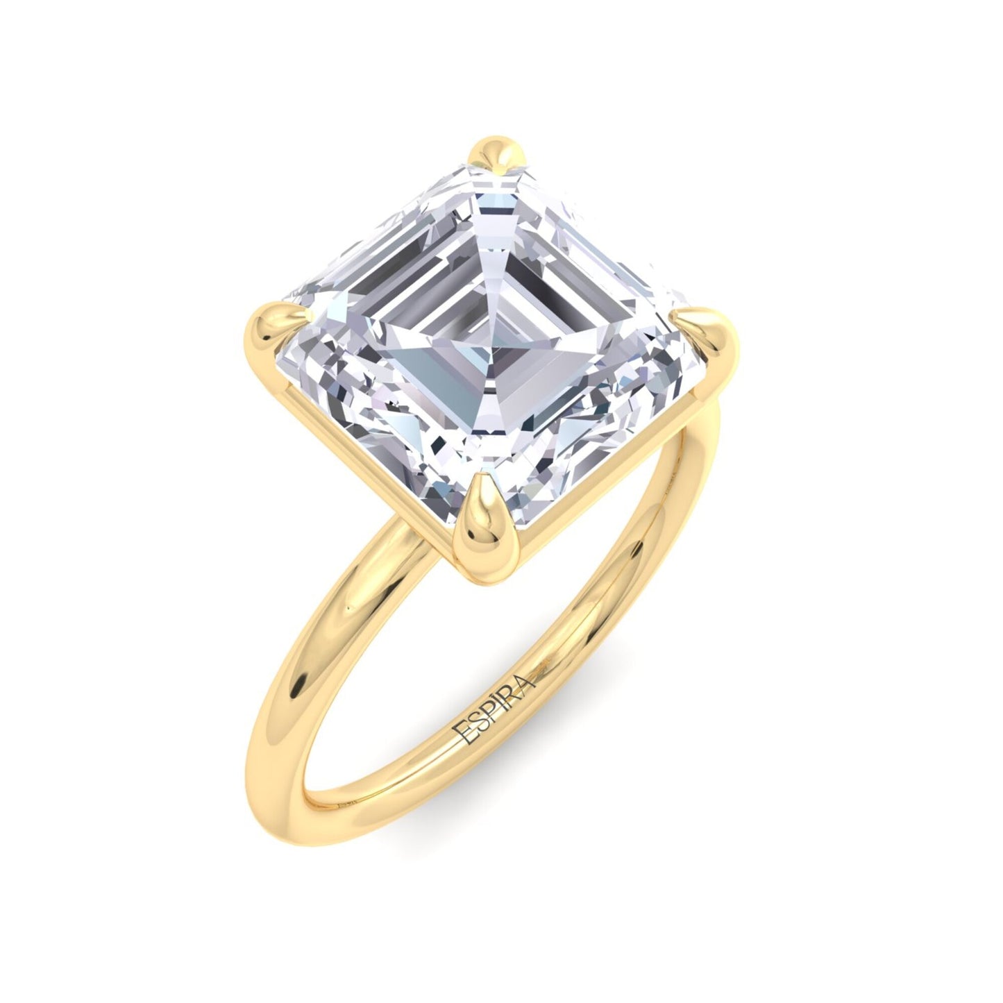 bague liberty avec diamant asscher 4 carats