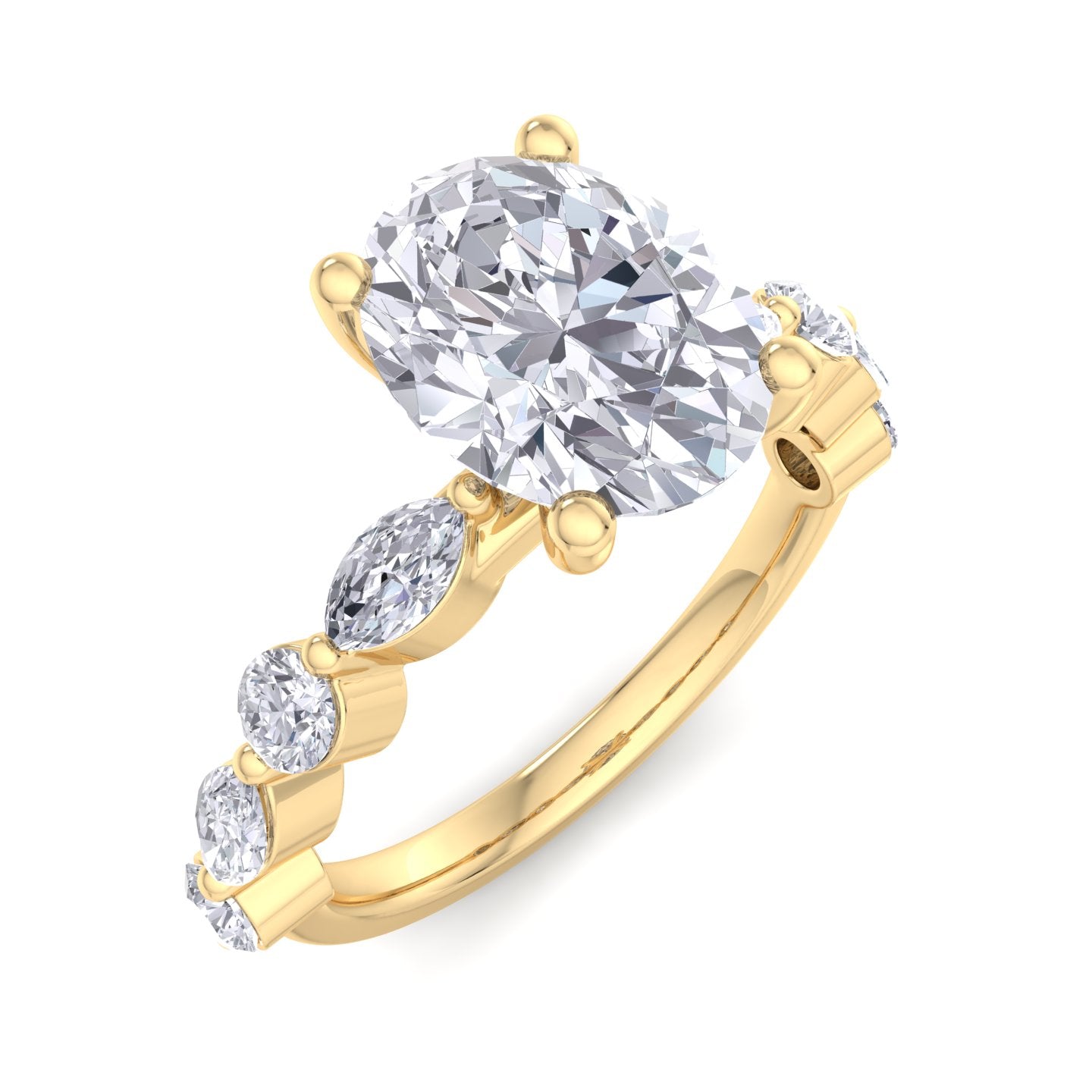 florence oval diamond ring