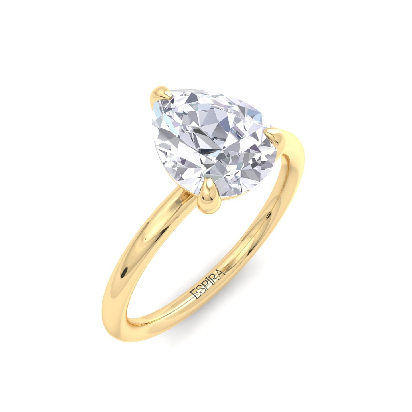 bague liberty en diamant poire de 2 carats