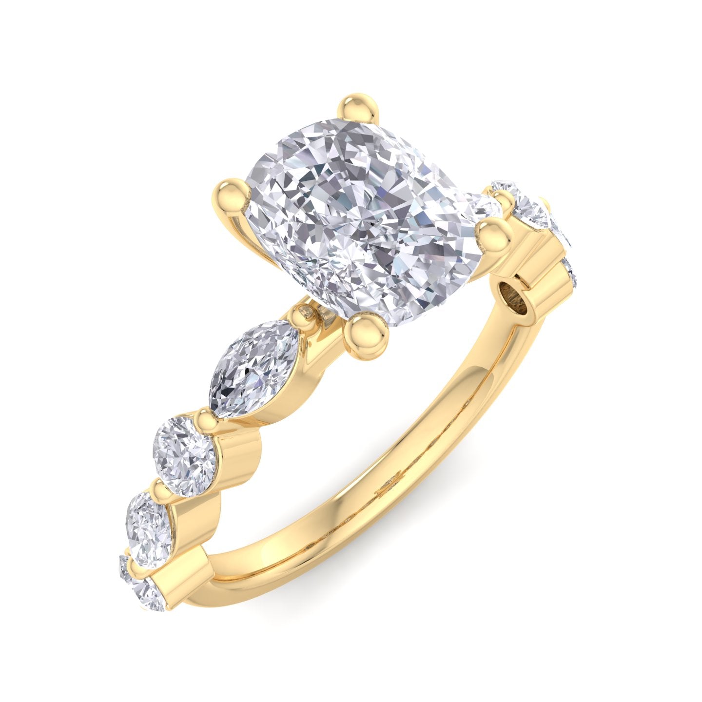 florence cushion diamond ring