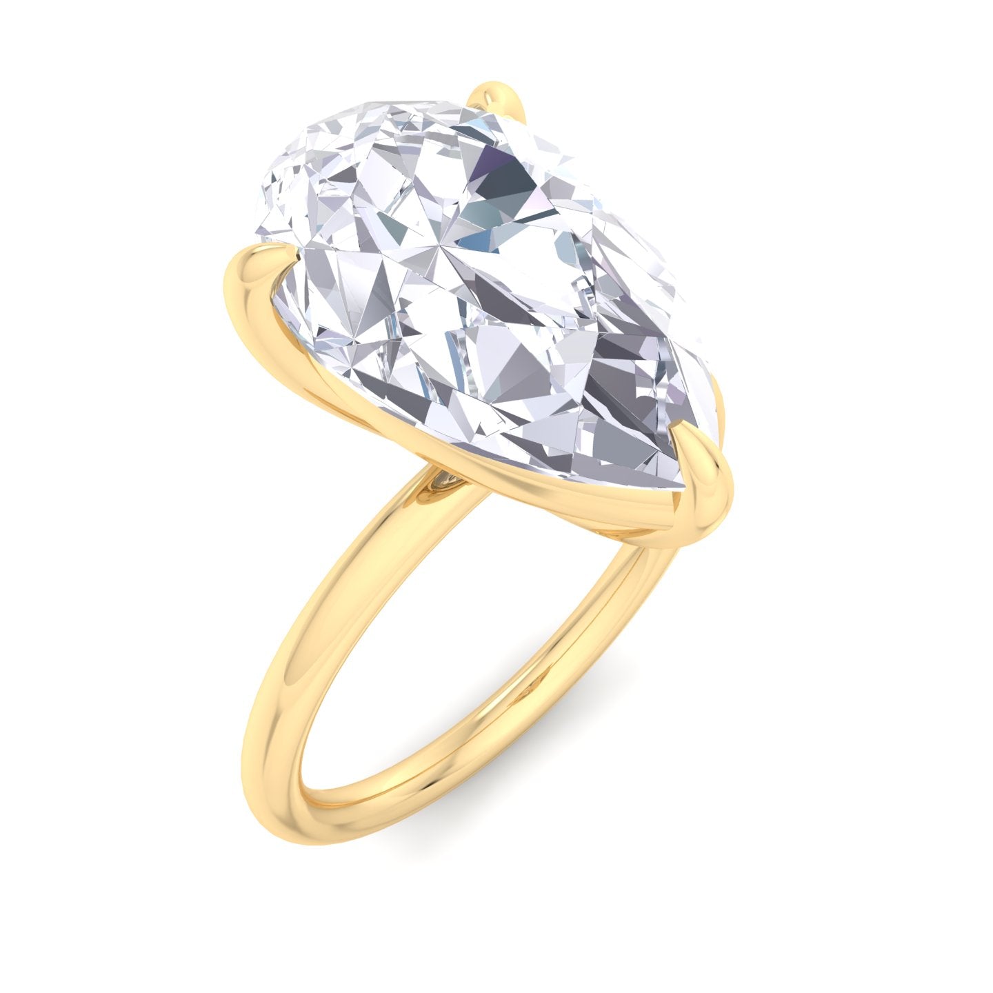 bague liberty en diamant poire 4 carats