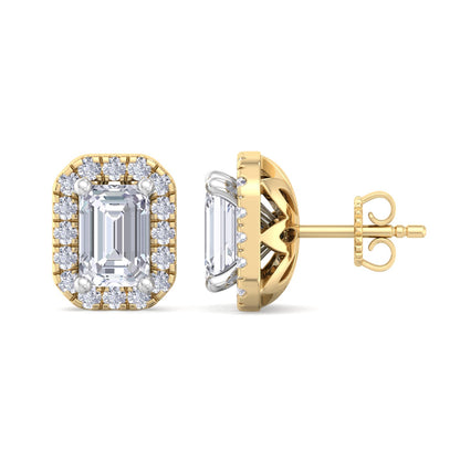 Detachable Emerald Solitaire Earrings