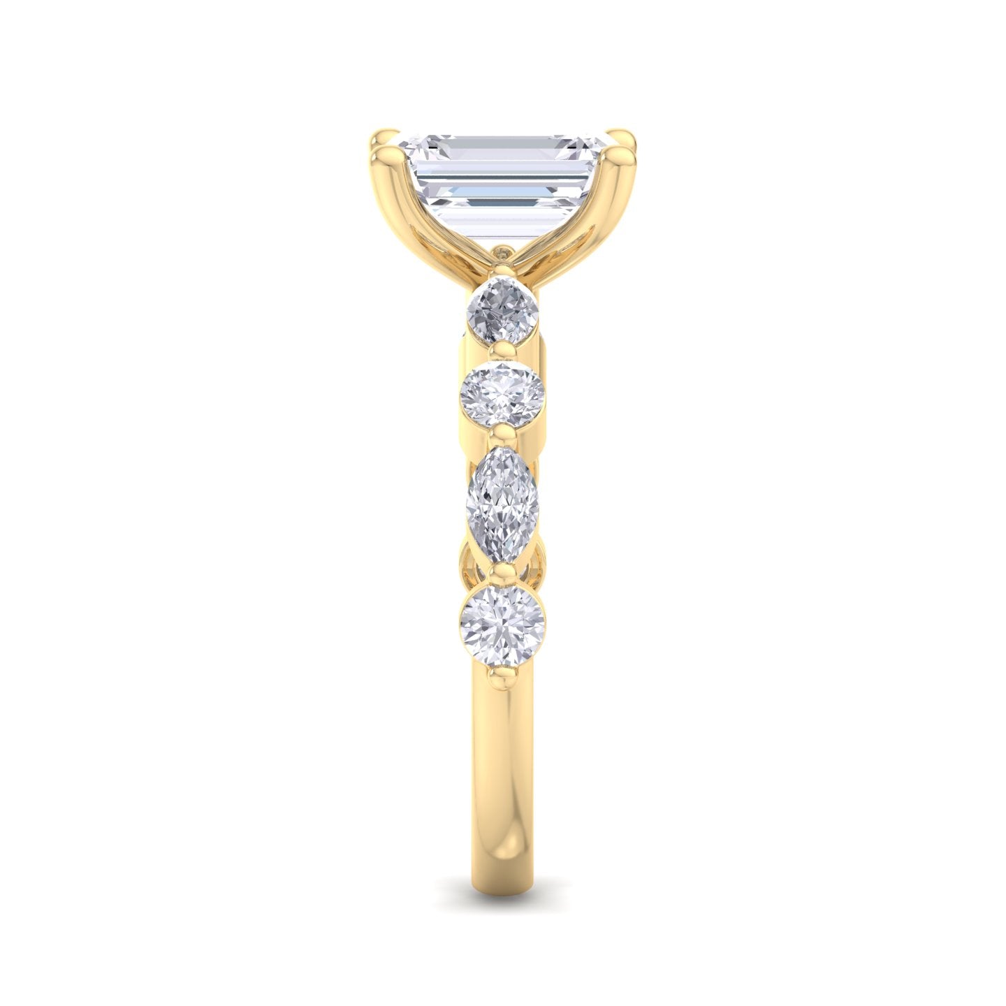 florence emerald diamond ring