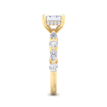 Florence Plus Asscher Diamond Ring