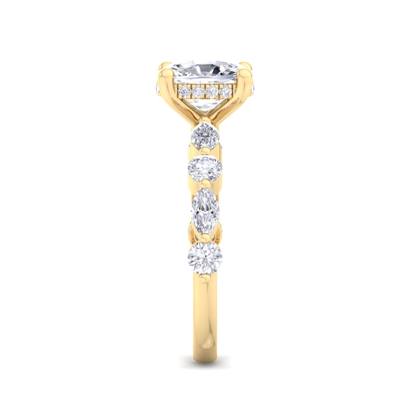 florence plus cushion diamond ring