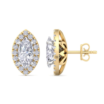 Detachable Marquise Solitaire Earrings