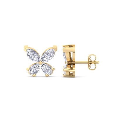 Butterfly Bloom Diamond Stud Earrings