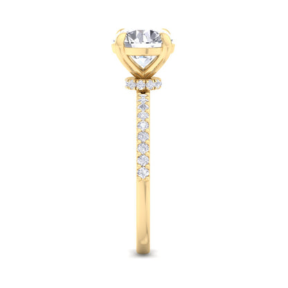Bague en diamant rond Sundara 