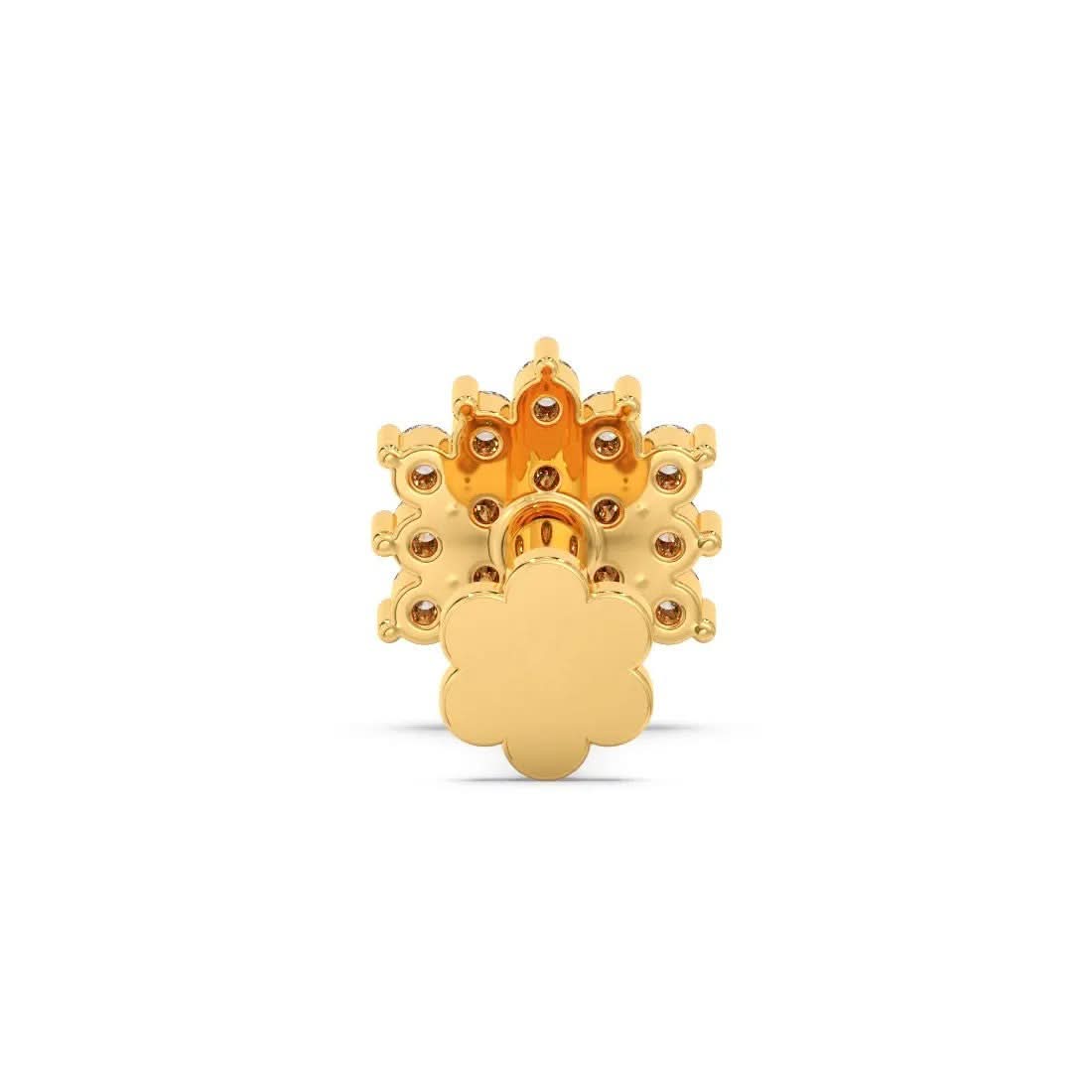Floris Round Diamond Nose Pin - Espira Gems