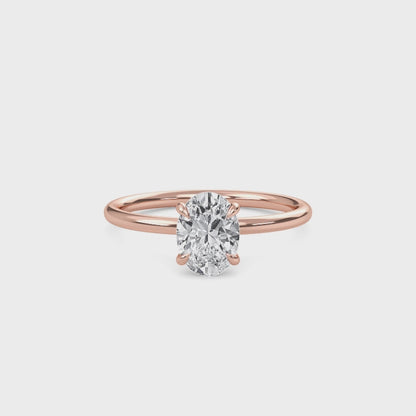 Bague Liberty avec diamant ovale de 1 carat