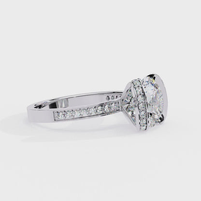 Bague en diamant rond Cosmo 