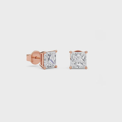 Liberty 3 Carat (1.5+1.5) Princess Diamond Earring