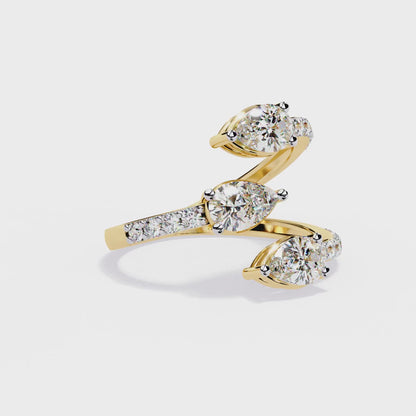 Captivating Charm Pear Diamond Ring