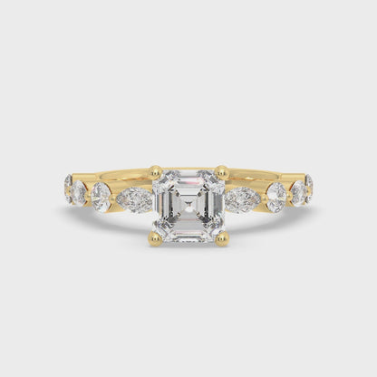 Florence Asscher Diamond Ring